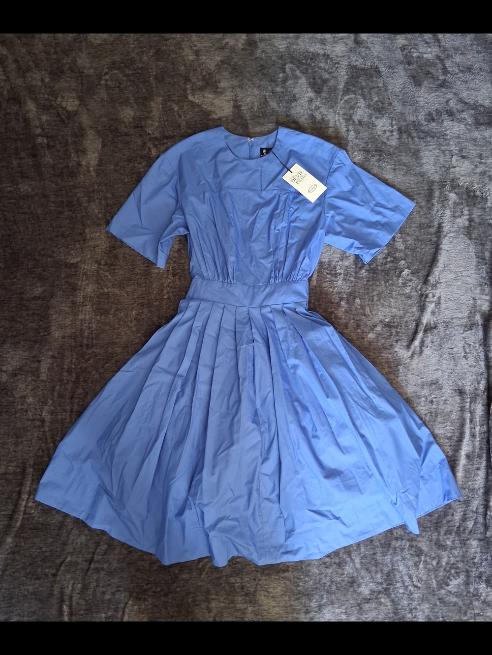 NWT Scoop The Devil Wears Prada Blue Fit & Flare Poplin Dress Women Size 2